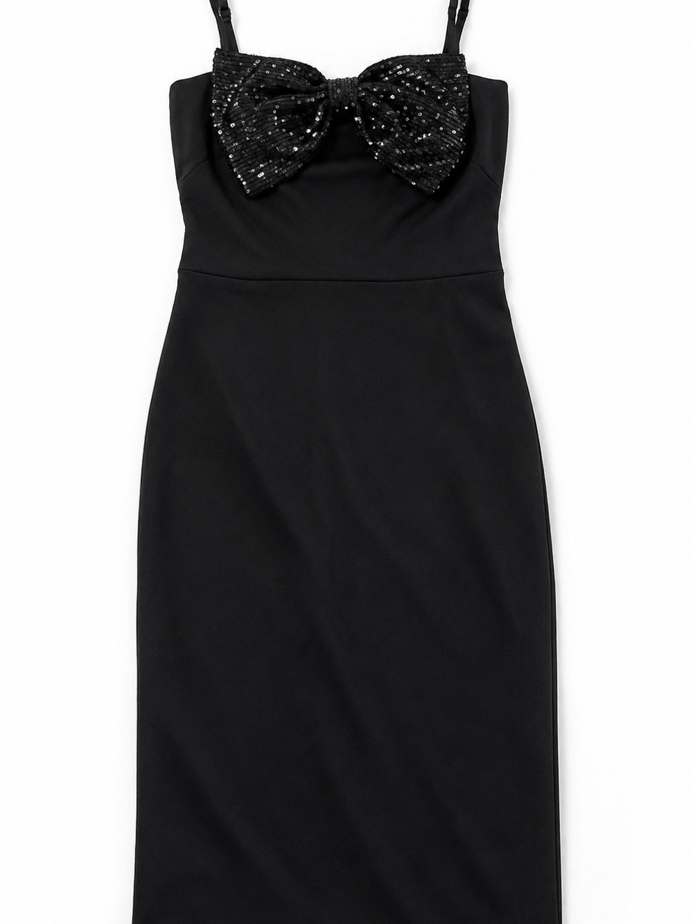Eliza J Black Sequin Bow Mini Dress